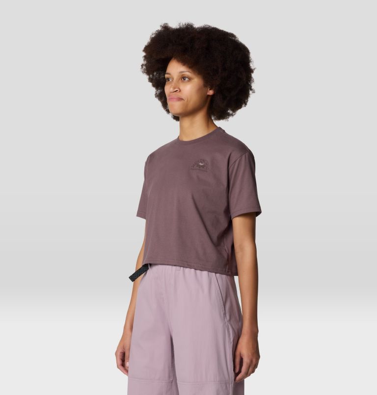 Haut boxy court à manches courtes Seek Floral, Color: Warm Ash, image 3