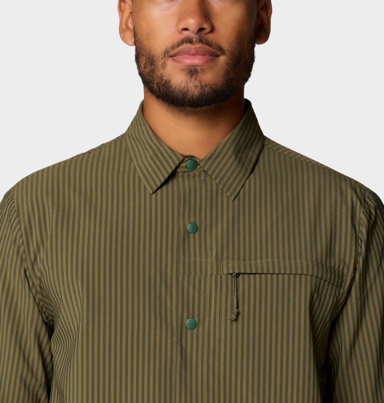 Men's Sunshadow Long Sleeve, Color: Combat Green, image 4
