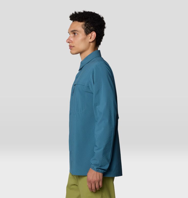 Men's Sunshadow Long Sleeve, Color: Adriatic Blue, image 3