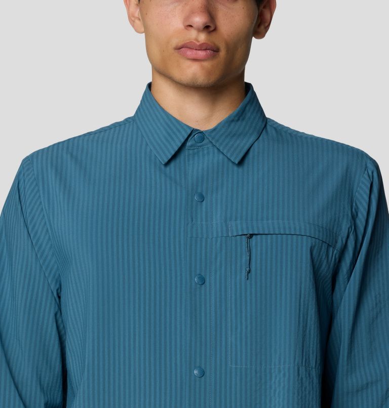 Men's Sunshadow Long Sleeve, Color: Adriatic Blue, image 4