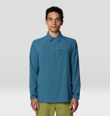 Men's Sunshadow Long Sleeve, Color: Adriatic Blue, image 9