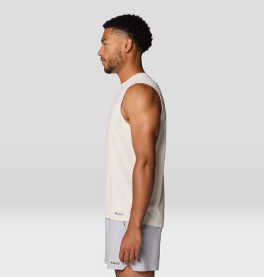 Men's SplitSecond Tank, Color: Stone, image 3
