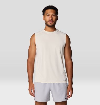 Men's SplitSecond Tank, Color: Stone, image 1