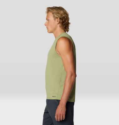 Men's SplitSecond Tank, Color: Light Cactus, image 8