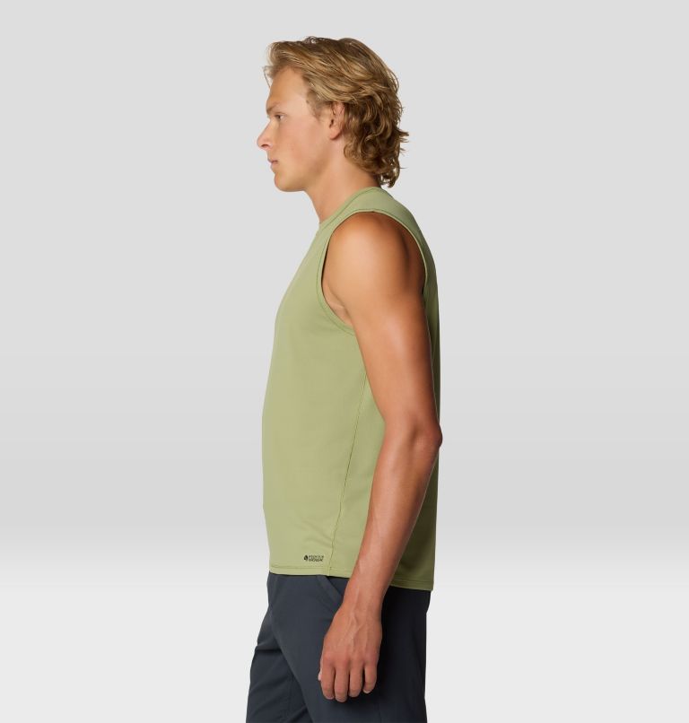 Men's SplitSecond Tank, Color: Light Cactus, image 4