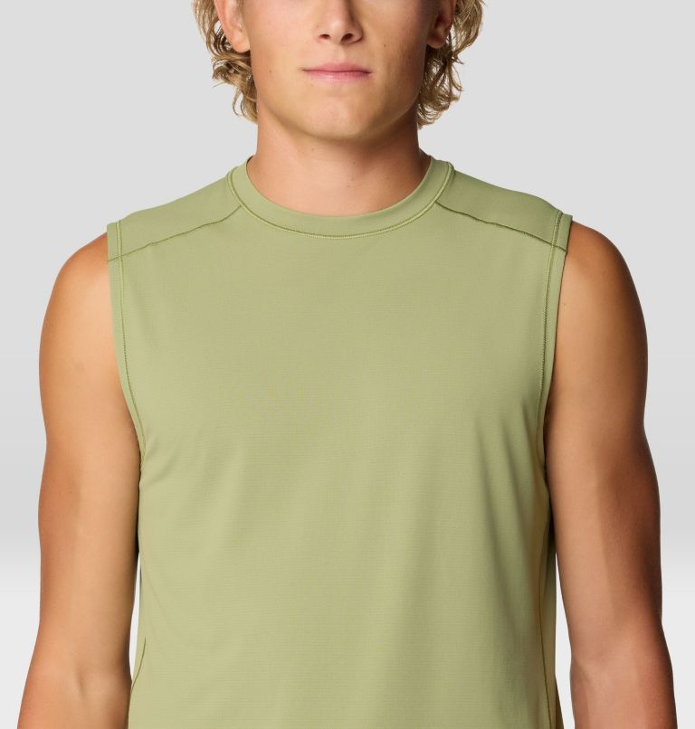 Men's SplitSecond Tank, Color: Light Cactus, image 5