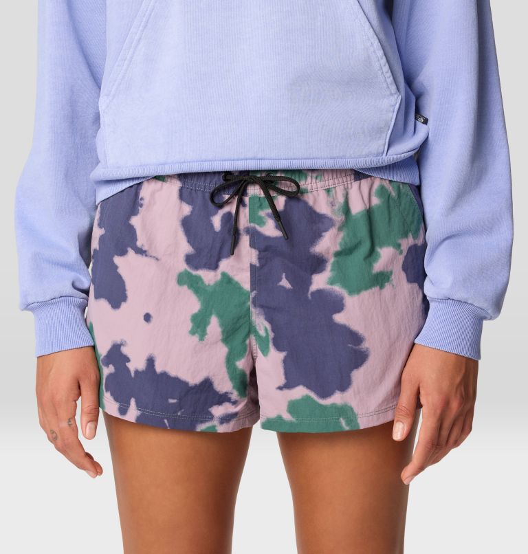 Women's Stryder Swim Short, Color: Blue Pine Blissed Dye Print, image 6