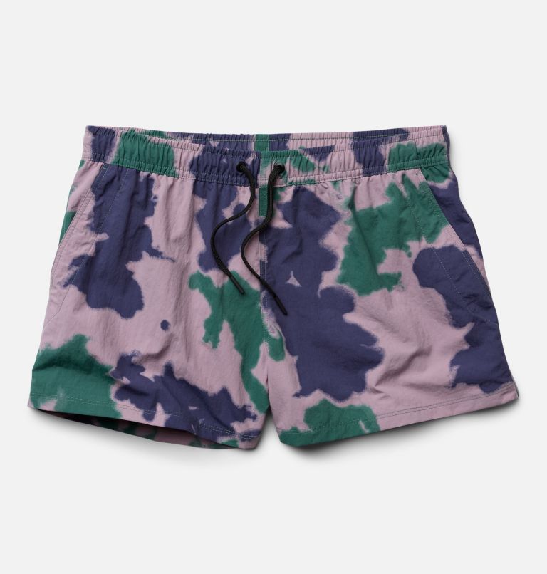 Women's Stryder Swim Short, Color: Blue Pine Blissed Dye Print, image 3