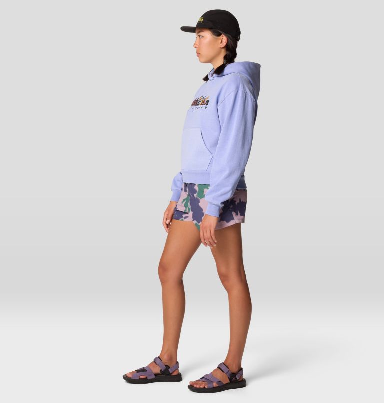 Women's Stryder Swim Short, Color: Blue Pine Blissed Dye Print, image 2