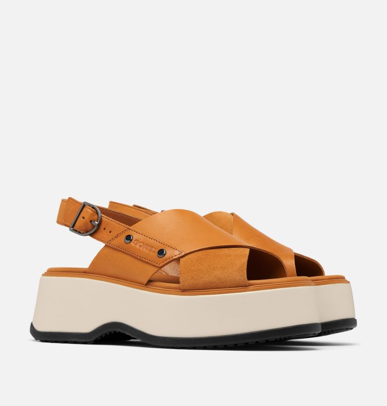 DAYSPRING Women's Crisscross Sandal, Color: Canyon Gold, Black, image 2