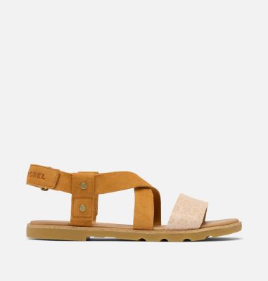 Women's ELLA III CRISSCROSS Sandal, Color: Pearlescent, Canyon Gold, image 1