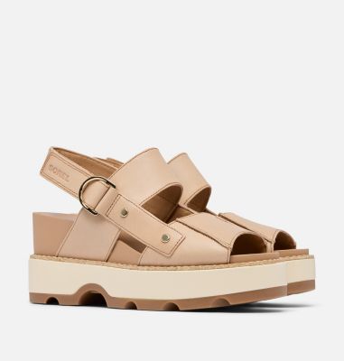 JOANIE IV Women's Sandal Wedge, Color: Honest Beige, Gum 2, image 6