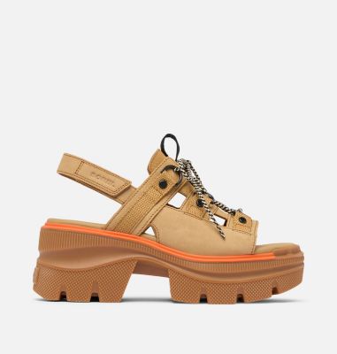 Women's REIN CB Lace Platform Sandal, Color: Caribou Buff, Black, image 1
