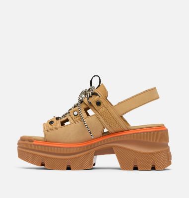 REIN CB Sandales compensées à lacets pour femme, Color: Caribou Buff, Black, image 4