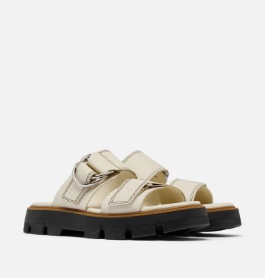 REIN CB Women's Slide Sandal, Color: Chalk, Black, image 2