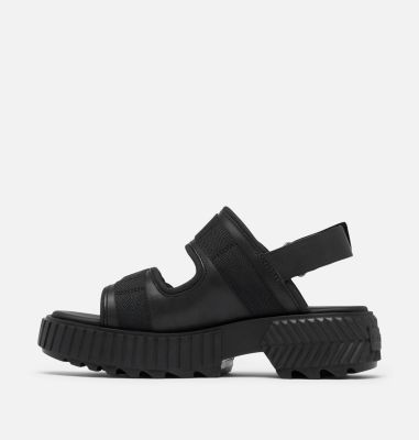 ONA AVE Women's Multistrap Mid Sandal, Color: Black, Black, image 8