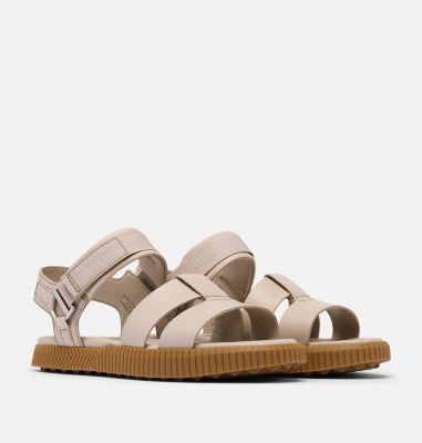 ONA AVE Women's Ankle Strap Flat Sandal, Color: Crushed Clay, Gum 2, image 2