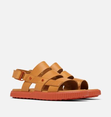 ONA AVE Women's Slingback Flat Sandal, Color: Canyon Gold, Tuscan, image 10