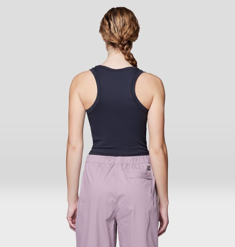 Women's Ribbed Tank, Color: Black, image 2