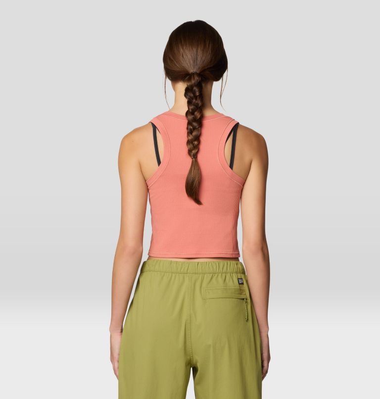 Women's Ribbed Tank, Color: Fleurs, image 3