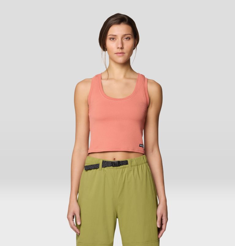 Women's Ribbed Tank, Color: Fleurs, image 1