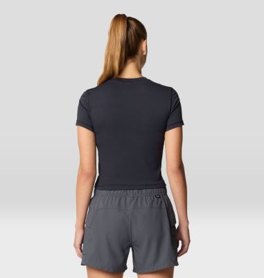 Women's Peak Knit Short Sleeve, Color: Black, image 7