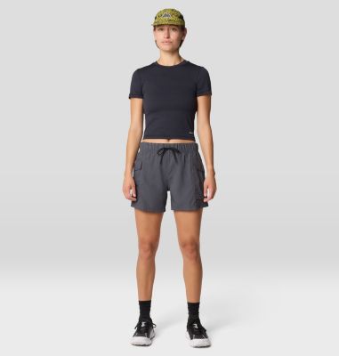 Women's Peak Knit Short Sleeve, Color: Black, image 6