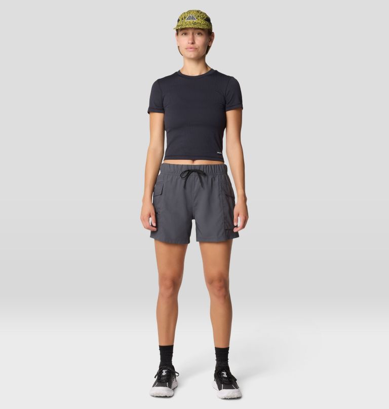 Women's Ribbed Short Sleeve, Color: Black, image 2
