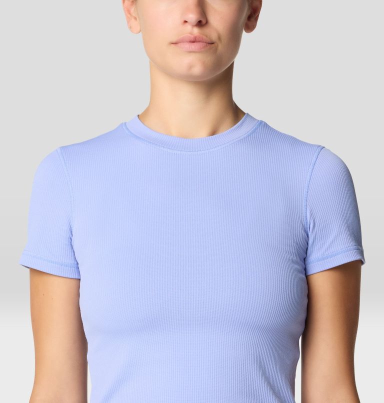 Women's Ribbed Short Sleeve, Color: Light Illusion, image 5