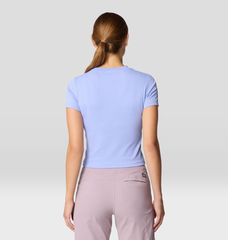 Women's Ribbed Short Sleeve, Color: Light Illusion, image 3