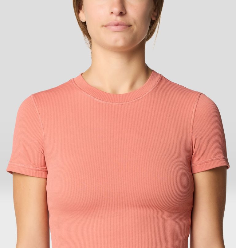 Women's Ribbed Short Sleeve, Color: Fleurs, image 5
