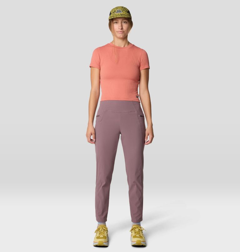 Women's Ribbed Short Sleeve, Color: Fleurs, image 6