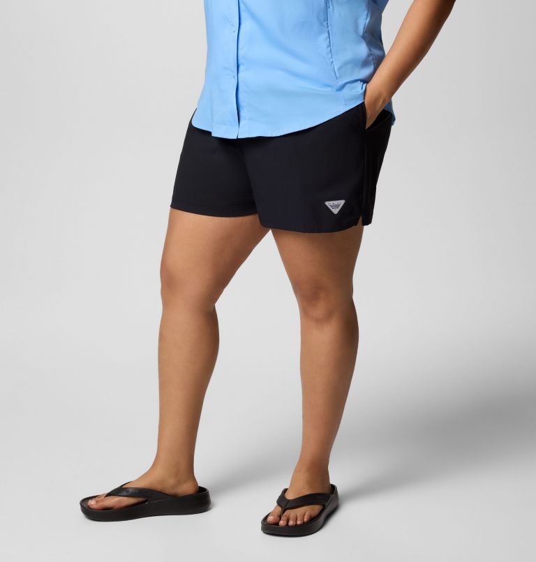 Women's PFG Rugged Water Shorts - Plus Size, Color: Black, image 3