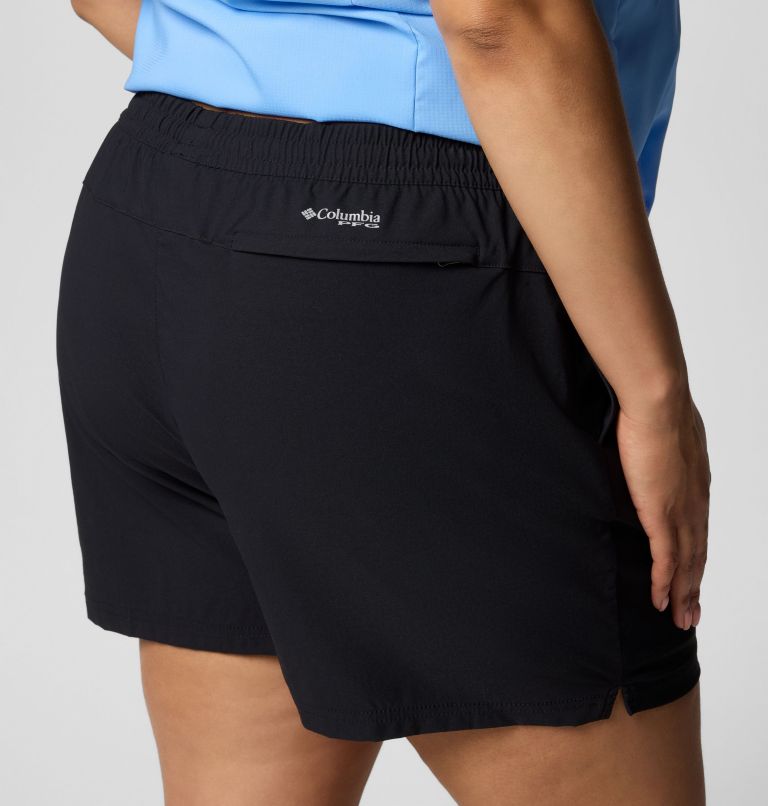 Women's PFG Rugged Water Shorts - Plus Size, Color: Black, image 5
