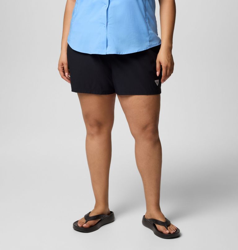 Women's PFG Rugged Water Shorts - Plus Size, Color: Black, image 1