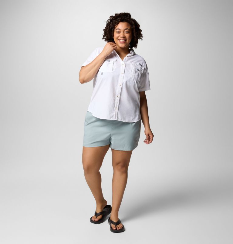 Women's PFG Rugged Water Shorts - Plus Size, Color: Crushed Blue, image 6