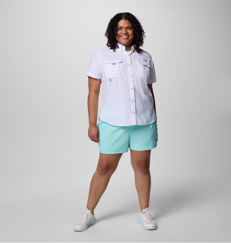 Women's PFG Rugged Water Shorts - Plus Size, Color: Gulf Stream, image 6