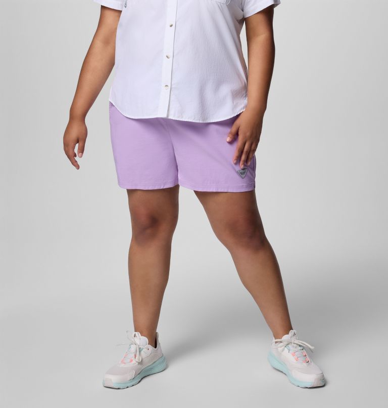 Women's PFG Rugged Water Shorts - Plus Size, Color: Hydrangea, image 1