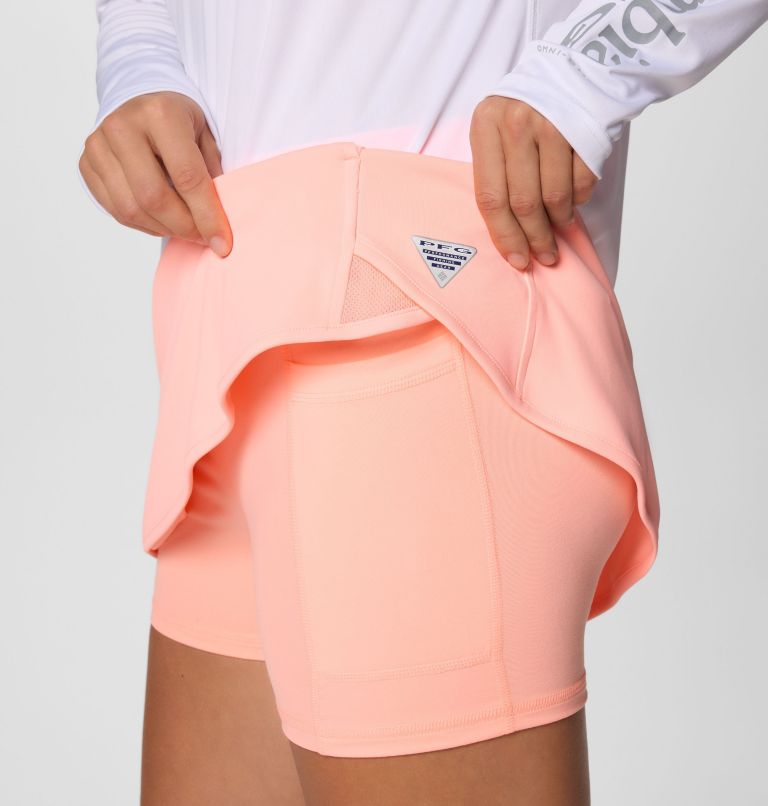 Women's PFG Tidal Knit Skort, Color: Tiki Pink, image 5