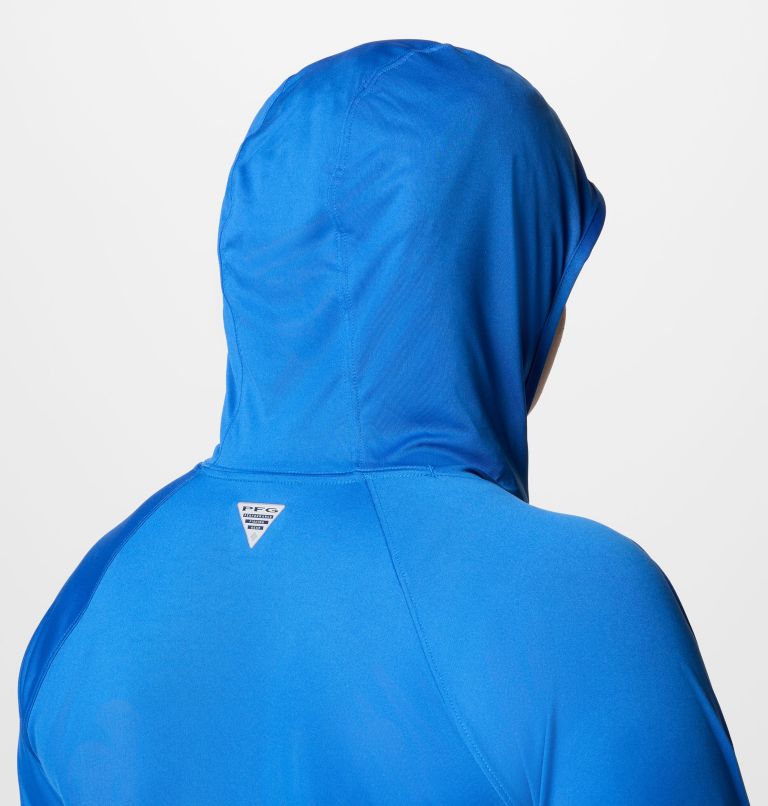 Women's PFG Tidal Tee II Hoodie - Plus Size, Color: Vivid Blue, image 5
