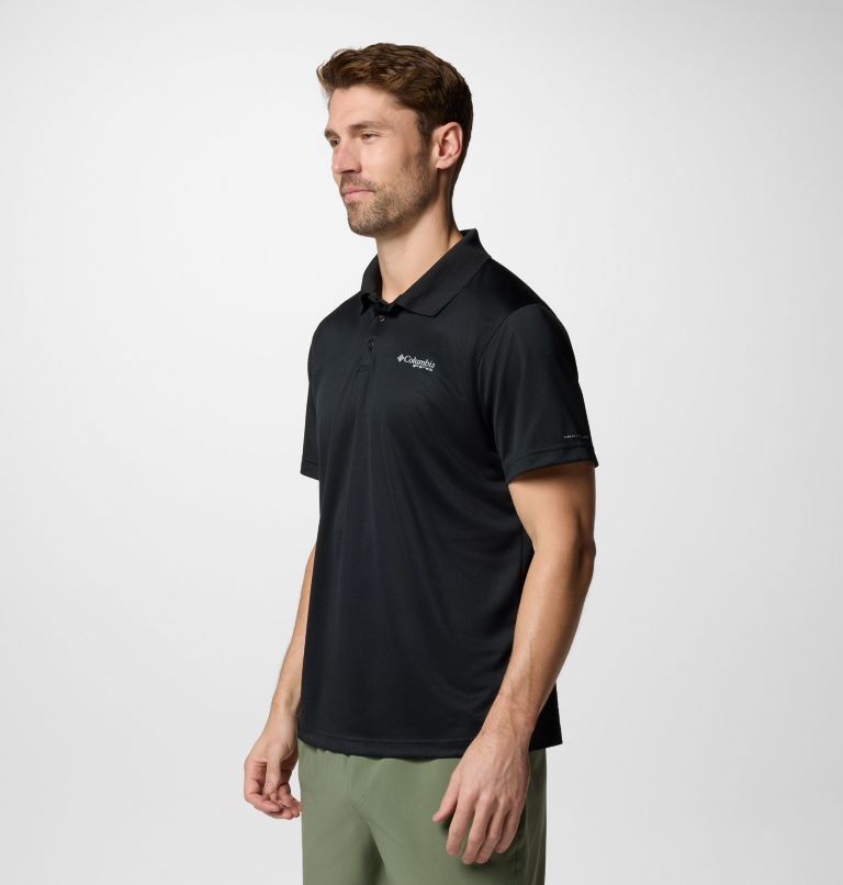 Men's PFG Solar Stream Polo Shirt, Color: Black, image 4