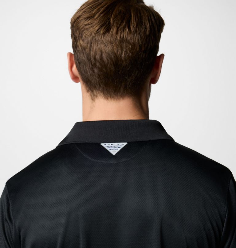 Men's PFG Solar Stream Polo Shirt, Color: Black, image 6
