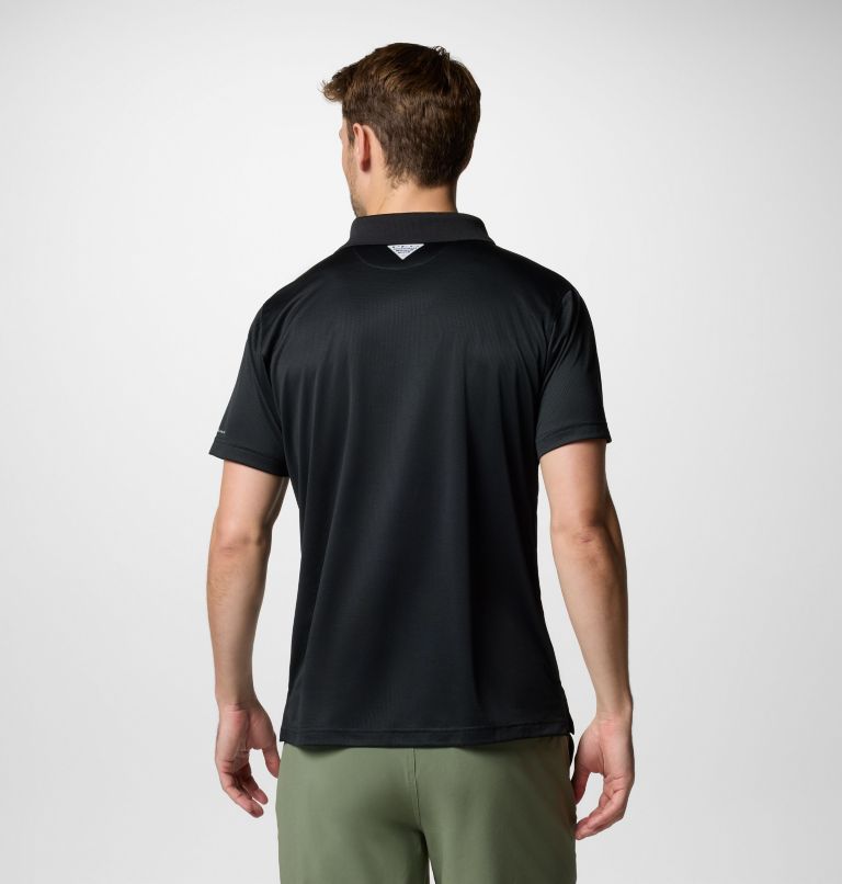 Men's PFG Solar Stream Polo Shirt, Color: Black, image 3
