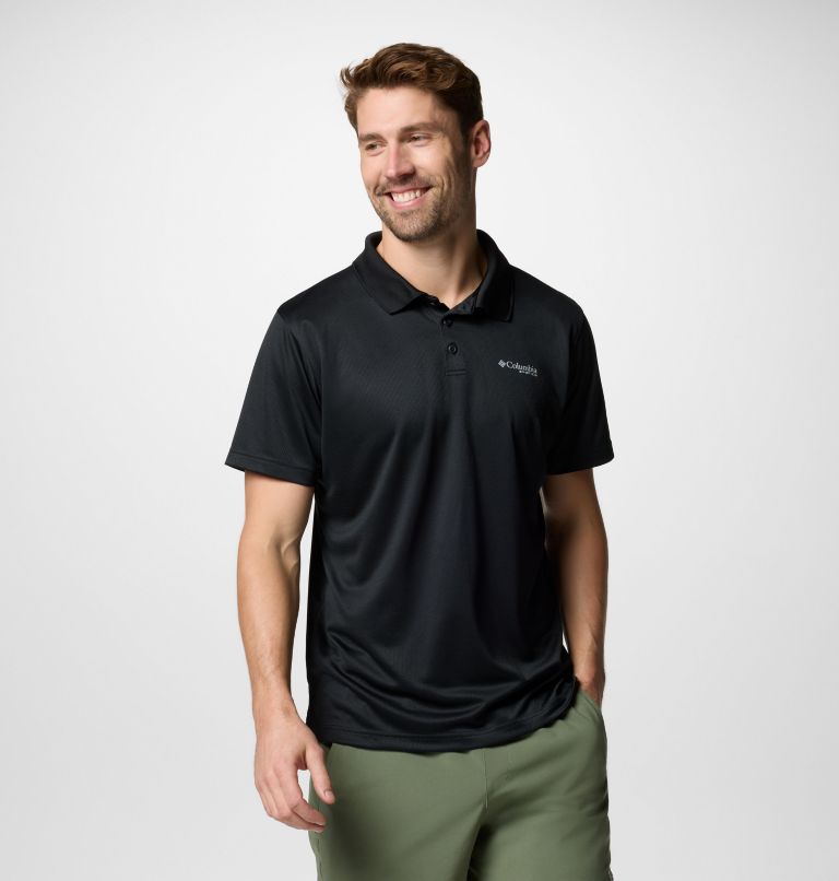 Men's PFG Solar Stream Polo Shirt, Color: Black, image 1