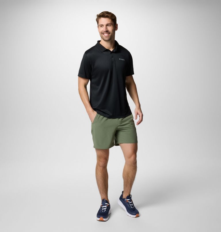 Men's PFG Solar Stream Polo Shirt, Color: Black, image 2