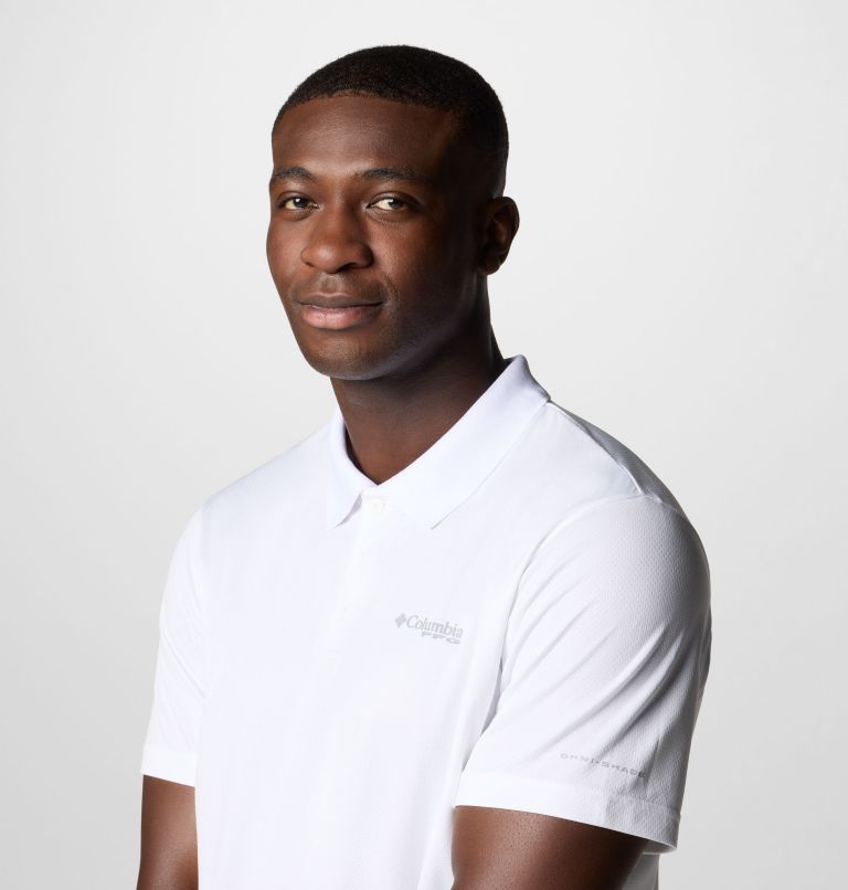 Homme Polo PFG Solar Stream, Color: White, image 5