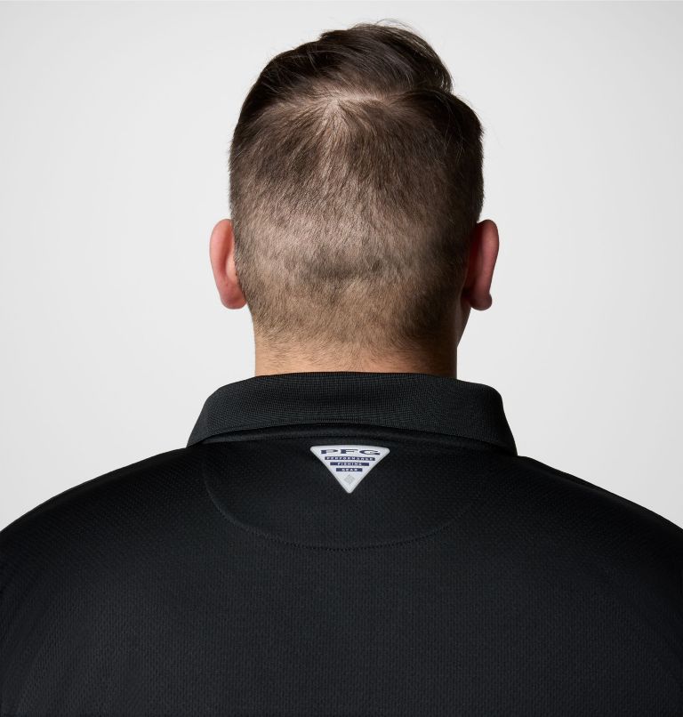 Men's PFG Solar Stream Polo Shirt - Big, Color: Black, image 6