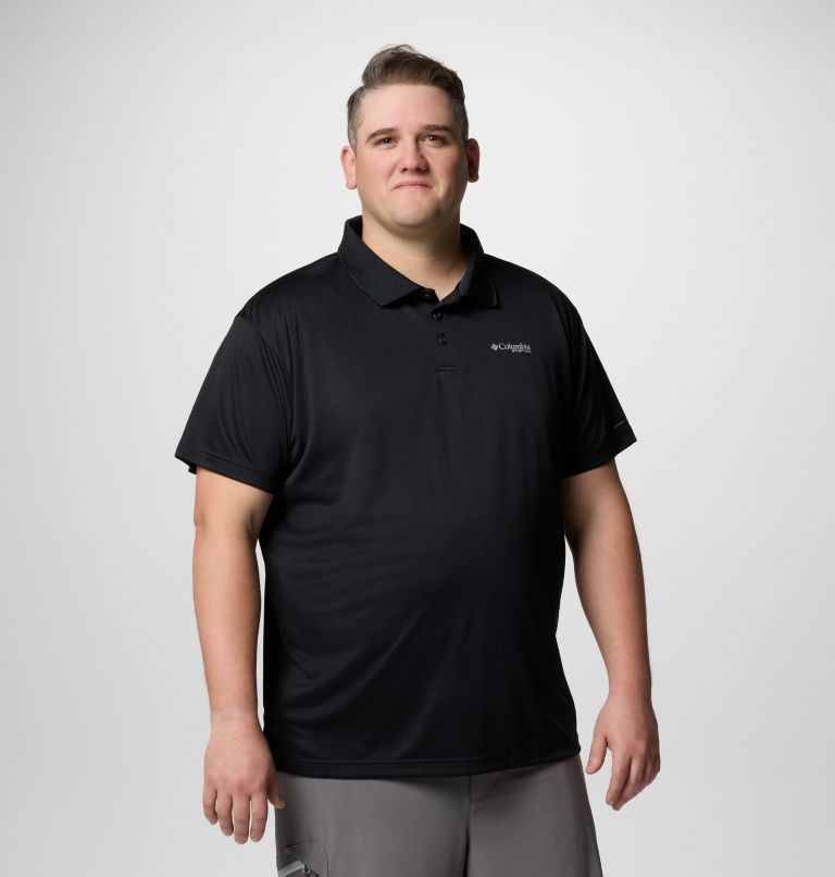 Men's PFG Solar Stream Polo Shirt - Big, Color: Black, image 1