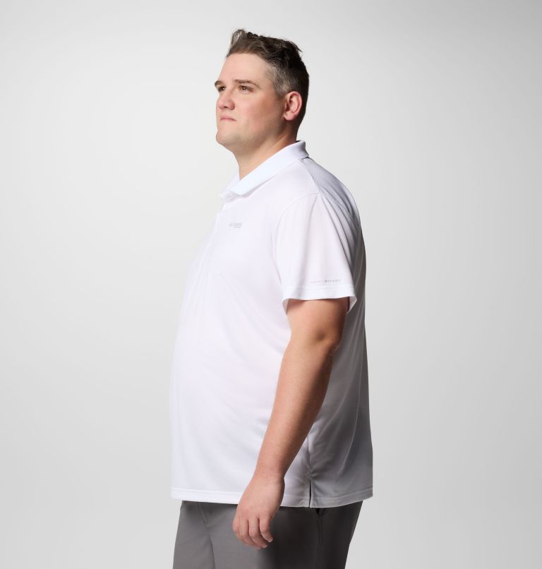 Men's PFG Solar Stream Polo Shirt - Big, Color: White, image 4
