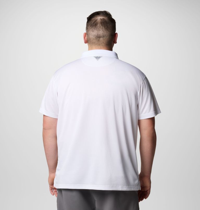 Men's PFG Solar Stream Polo Shirt - Big, Color: White, image 3